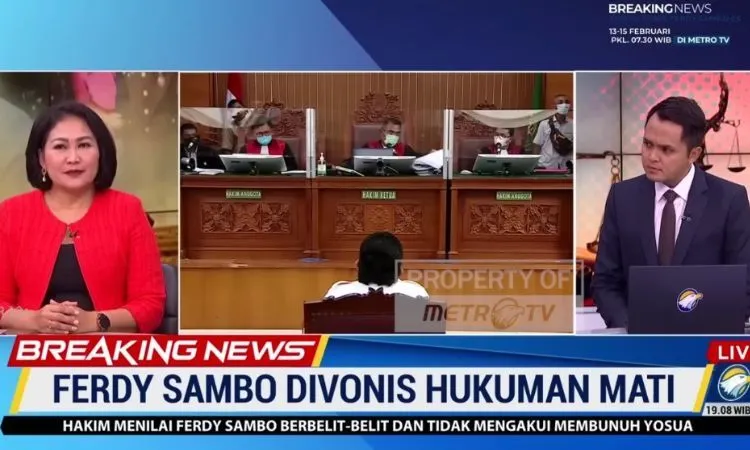Pakar Mikro Ekspresi Monica Kumalasari  (kiri) memberikan penjelasan mengenai gestur Ferdy Sambo ketika vonis hukuman mati.