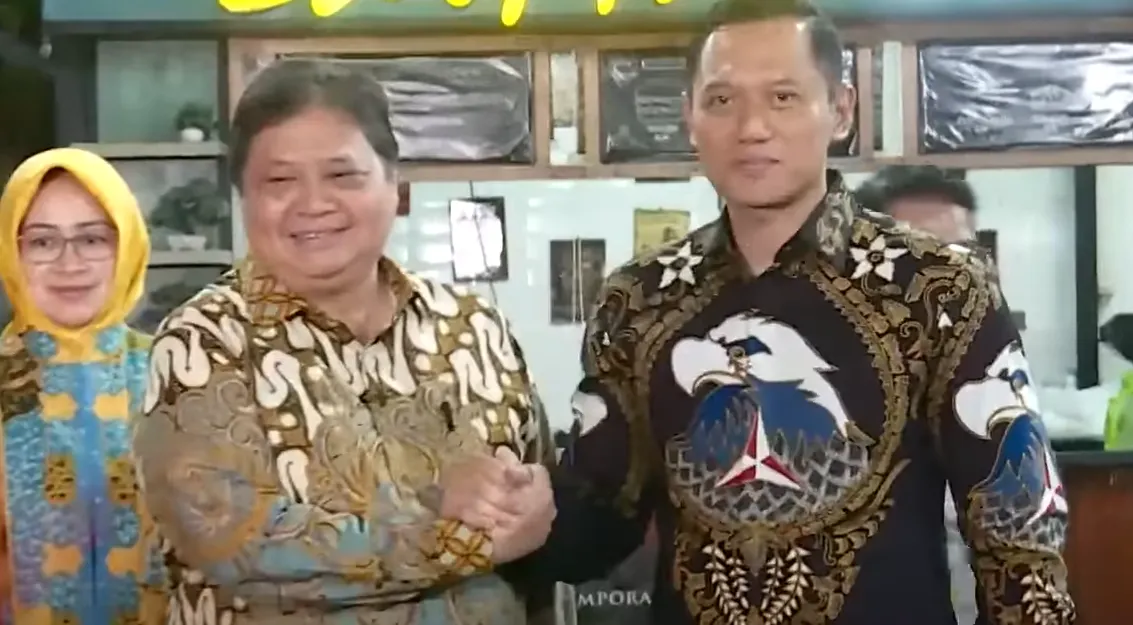 Airlangga Hartarto dan Agus Harimurti Yudhoyono AHY