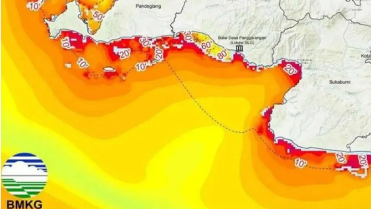 BMKG: 2 Bahaya Sesar dan Megathurst di Sukabumi