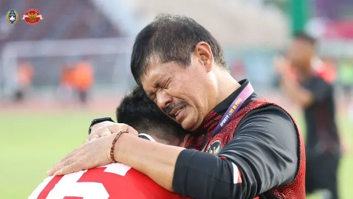 Potret Coach Indra Sjafri Usai Indonesia U22 Menang dalam Sea Games 2023
