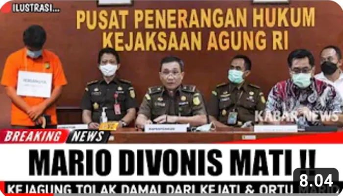 Beredar kabar bahwa penawaran damai Kajati DKI Jakarta ditolak oleh Kejagung dan tetap memvonis Mario Dandy dengan hukuman mati.