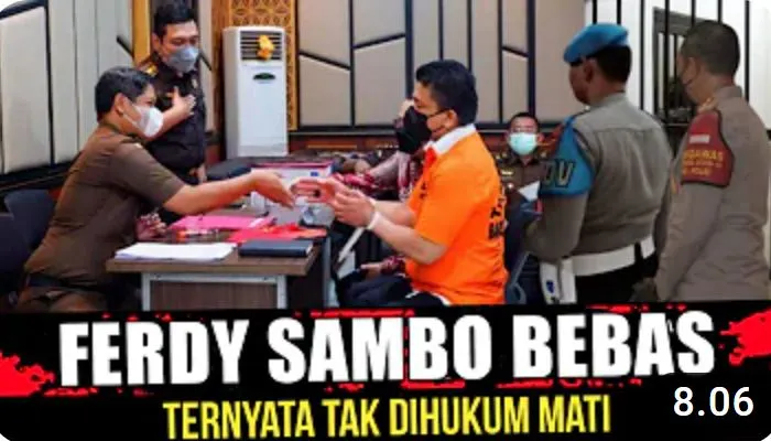 Beredar sebuah video di media sosial yang menyatakan bahwa terpidana Ferdy Sambo terbebas dari hukuman mati.