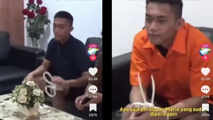 Mario Dandy saat lepas pasang borgol kabel ties