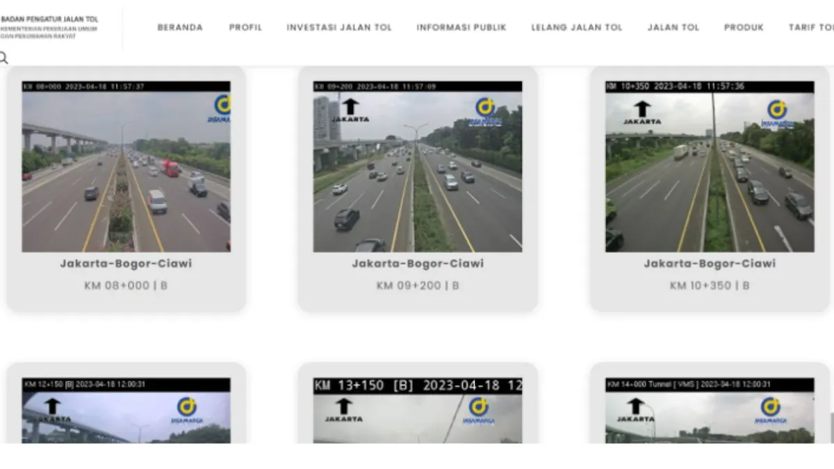 Cara Pantau CCTV Jalan Tol Online
