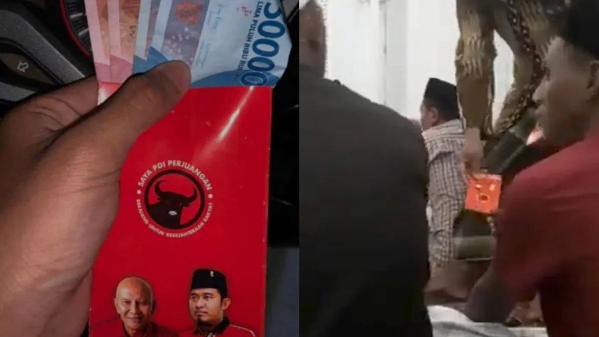 Viral Caleg PDIP Bagi Amplop di Sumenep