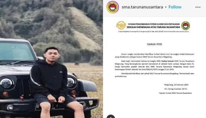CEK FAKTA! Benarkah Mario Dandy Alumni SMA Taruna Nusantara Pihak Sekolah Tegaskan Hal Ini