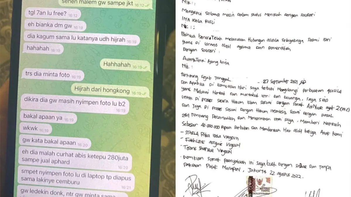 Isu perselingkuhan Virgoun tengah menyita perhatian publik akhir-akhir ini hingga tereksposnya surat pernyataan dari vokalis band populer 'Last Child'.