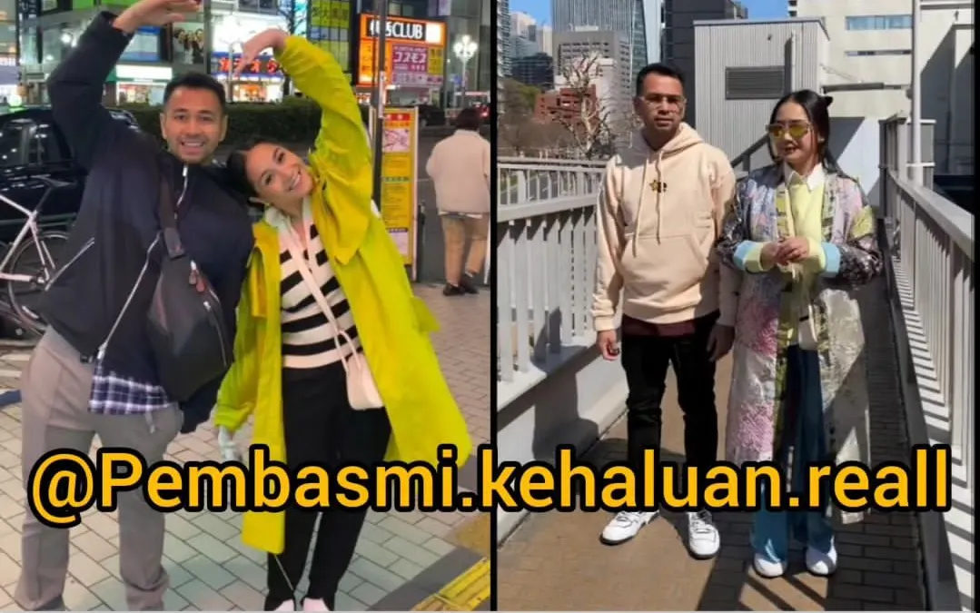 Raffi Ahmad dan Nagita Slavina saat liburan