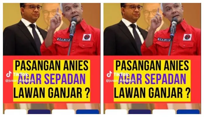 Anies Baswedan dan Ganjar Pranowo