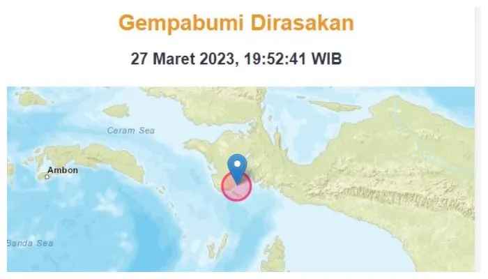 Gempa 4,2 Magnitudo Mengguncang Kabupaten Kaimana