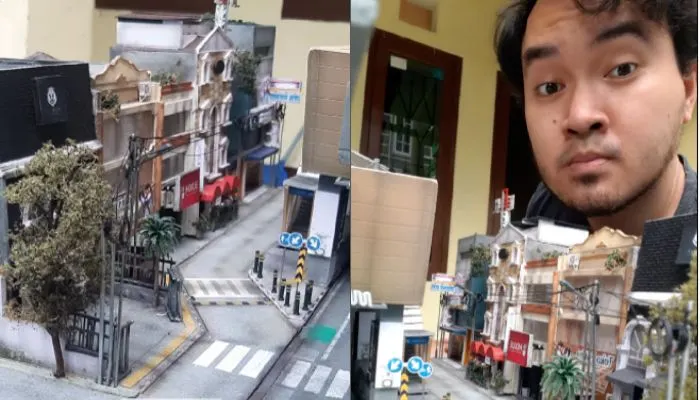 Seniman Taufik Maulidin dan Karya Dioramanya Stasiun MRT Haji Nawi
