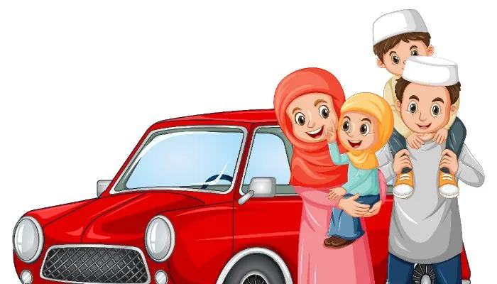 Illustrasi. Mudik bersama Keluarga Aman 