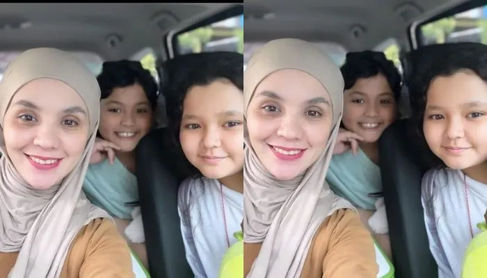 Potret Aldila Jelita bersama kedua anaknya.(Tangkap Layar Instagram @dhila_bekti)