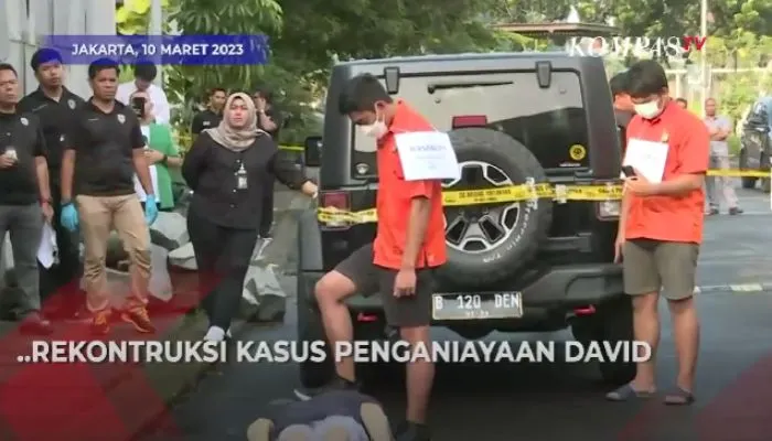 Mario Dandy Sedang Reka Adegan Kasus Penganiayaan DO