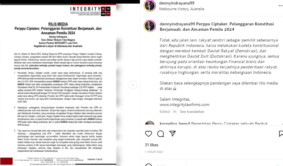 Perppu Cipta Kerja Sah Jadi Undang-Undang
