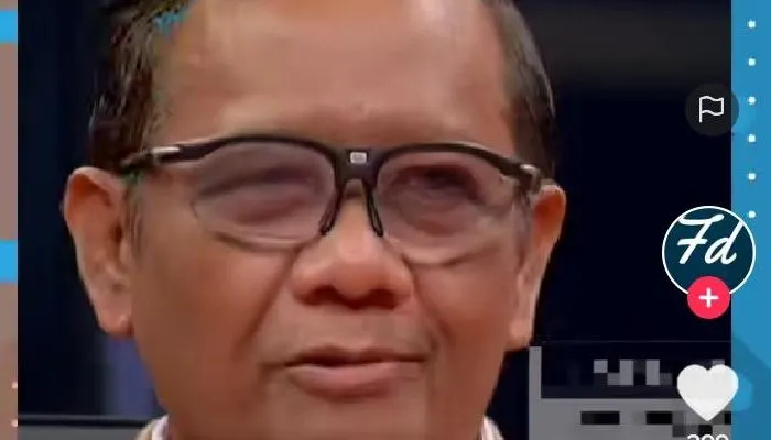 Mahfud MD saat sedang memberikan penjelasan mengenai Ferdy Sambo.(TikTok FD.Infotaiment)