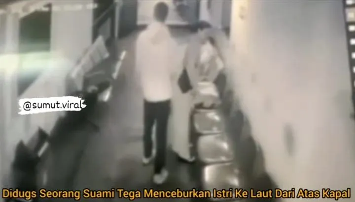 Viral Seorang Pria Diduga Suami Nekat Membuang Istrinya Ke Laut Dari Atas Kapal Menuju Pelabuhan Bakauheni sumber