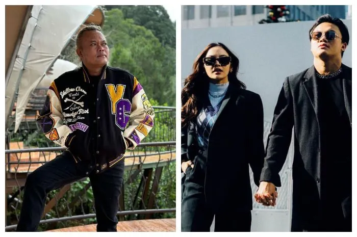 Kolase foto Rizky Febian dan Mahalini serta Sule