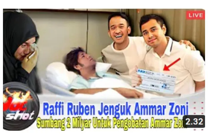 Viral Video Raffi Ahmad dan Ruben Onsu Jenguk Ammar Zoni