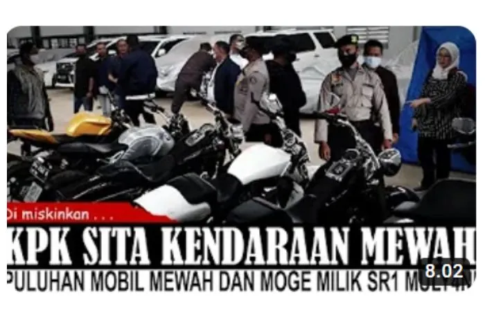 Cek Fakta : KPK Sita Puluhan Mobil Mewah dan Moge Milik Sri Mulyani