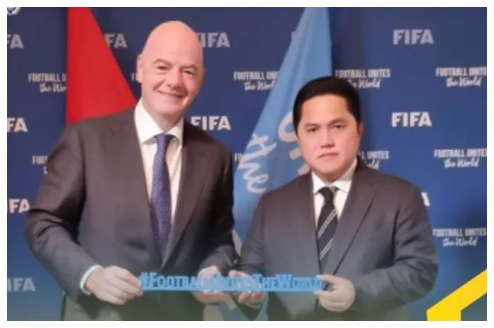 Ketum PSSI, Erick Thohir dan Presiden FIFA