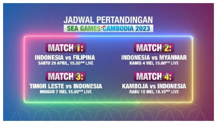 Jadwal Pertandingan Indonesia di SEA Games 2023