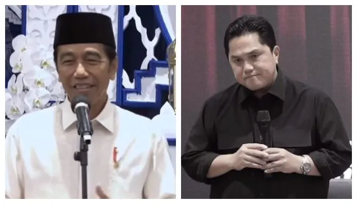 Presiden Joko Widodo (Jokowi) dan Erick Thohir