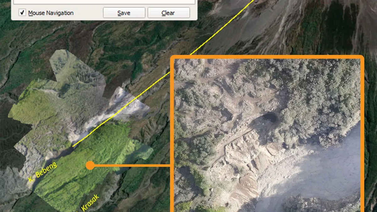 Potret Tim Drone Badan Geologi Awan Panas Gunung Merapi