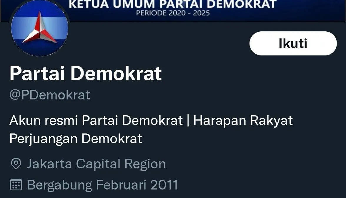 Twitter Resmi Partai Demokrat
