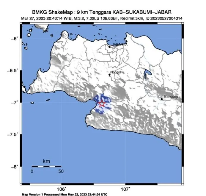Gempa terbaru hari ini di Sukabumi