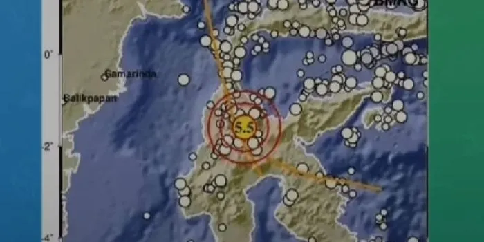 Titik pusat Gempa Sigi Sulteng 