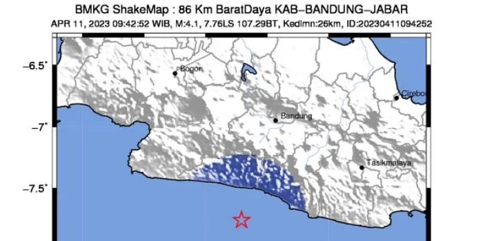 Gempa di Kabupaten Bandung