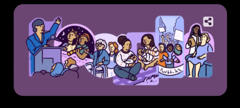 Google Doodle Hari Ini Peringati Hari Perempuan Internasioal