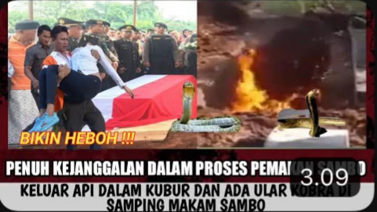 Heboh liang lahat terpidana mati Ferdy Sambo mengeluarkan api dan juga di sekeliling makamnya dipenuhi ular kobra.