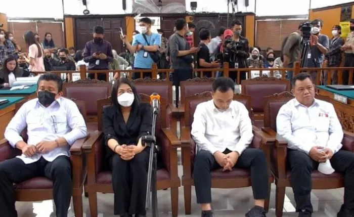 Terpidana Ferdy Sambo bersama istrinya, Putri Candrawathi, Kuat Maruf dan Ricky Rizal Wibowo alias Bripka Ricky.