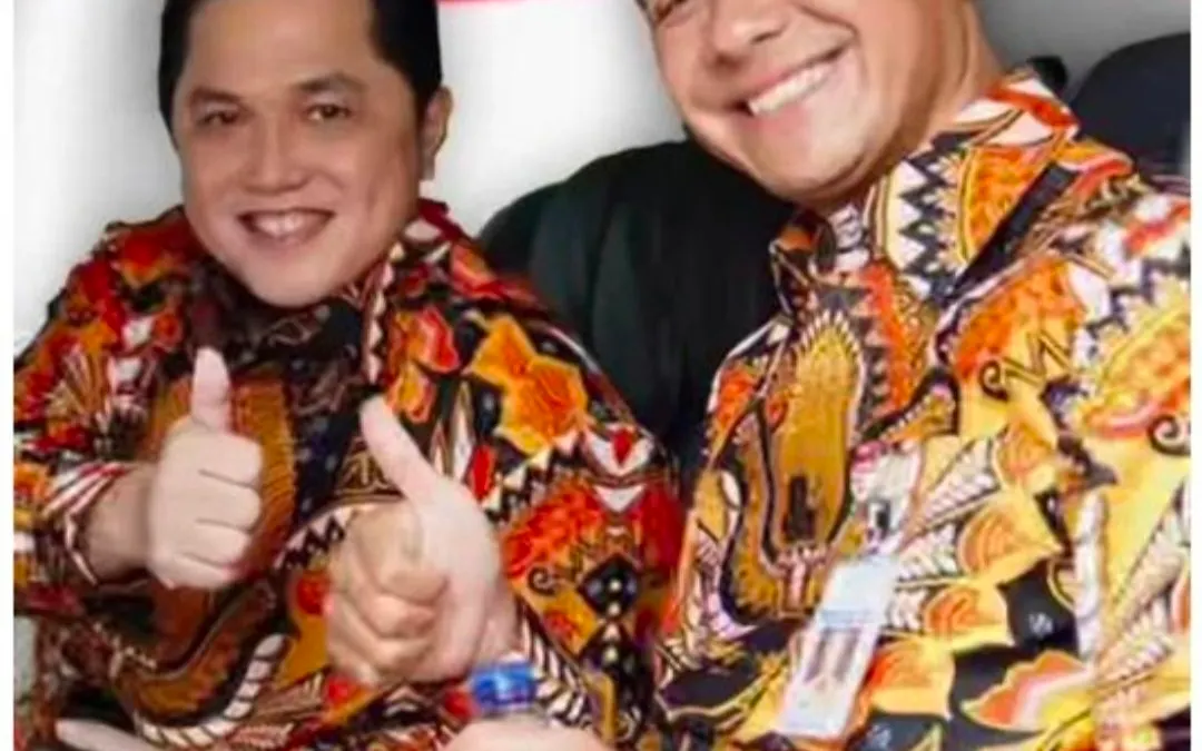 Potret Erick Thohir dan Ganjar Pranowo
