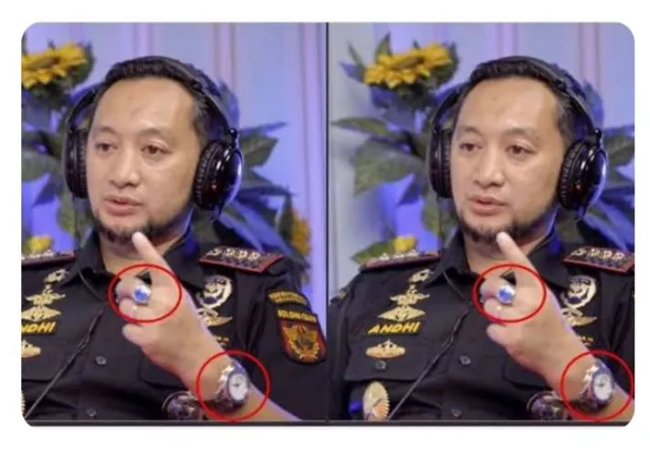 Andhi Pramono pake jam tangan rolex dan cincin blue sapphire