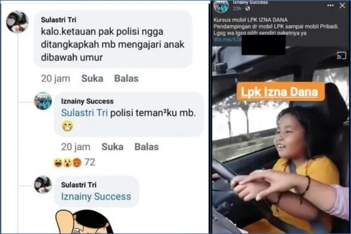 Viral anak dibawah umur diajarkan mengemudi mobil di Samarinda timbulkan kontroversi.