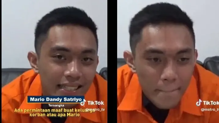 Potret Mario Dandy cengengesan