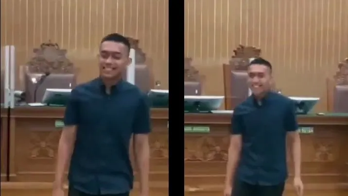 Mario Dandy Tersenyum Jalani Sidang 
