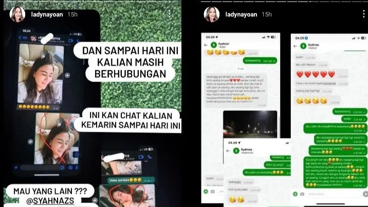 Bukti Perselingkuhan Diduga Syahnaz dan Rendy Kjaernett 