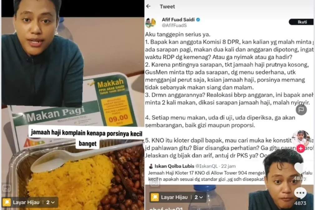 Komplain Jamaah Haji tentang porsi makan yang kurang dengan menu yang kurang layak