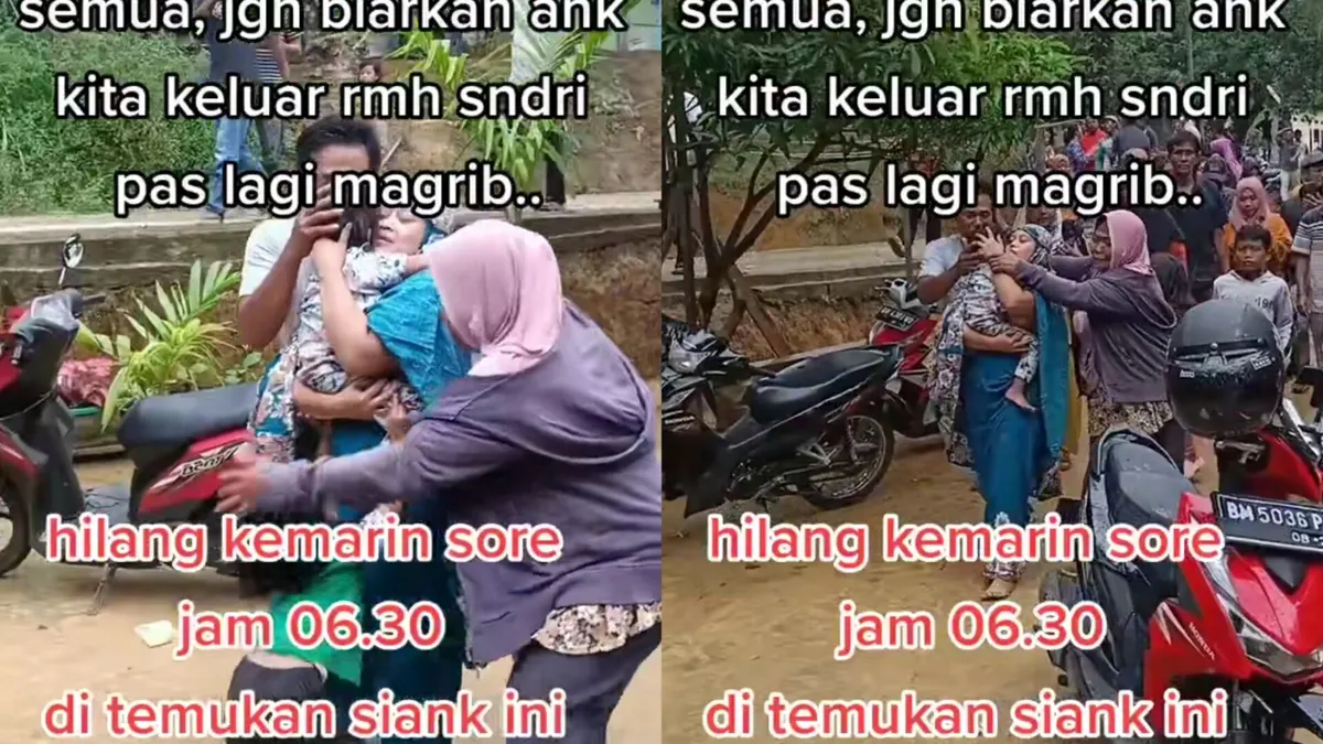 Viral anak hilang di Bagan Batu Riau akhirnya ditemukan