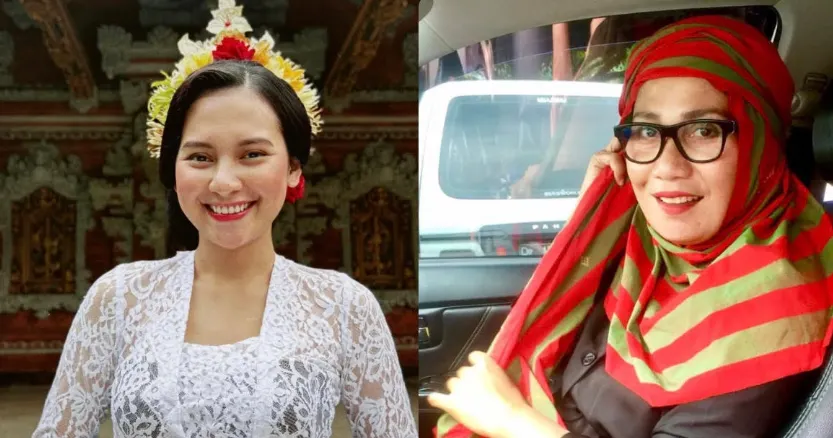Nursyah (kanan) merasa, segala perjuangannya yang ia lakukan dulu membuat nama anaknya menjadi sosok selebritis terkenal, tidak dihargai oleh Indah Permatasari (kiri).
