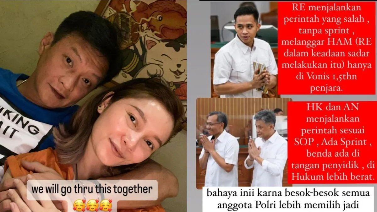 Istri Hendra Kurniawan melalui akun Instagram-nya sebut vonis untuk suaminya tidak adil dibandingkan dengan Richard Eliezer.