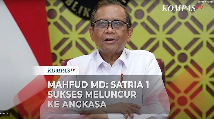 KEREN! Satelit Pertama Indonesia SATRIA 1 Sukses Meluncur ke Angkasa, Mahfud MD Beberkan Tujuannya