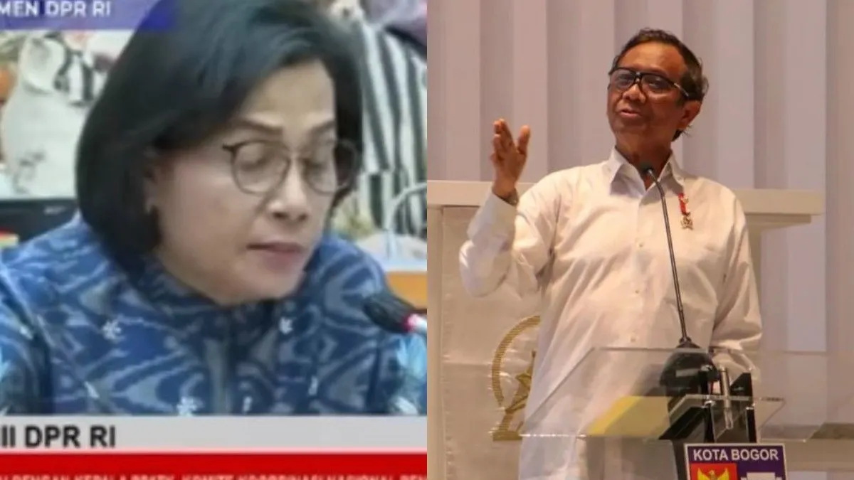 Sri Mulyani dan  Mahfud MD