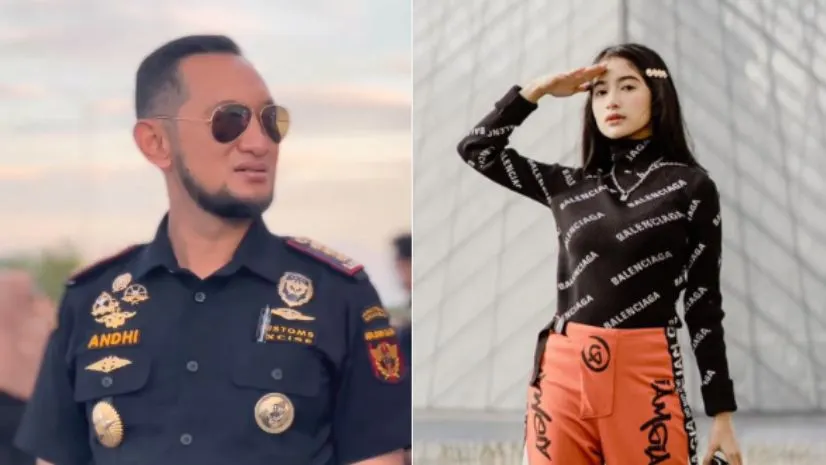 Kolase foto Andhi Pramono dan putrinya