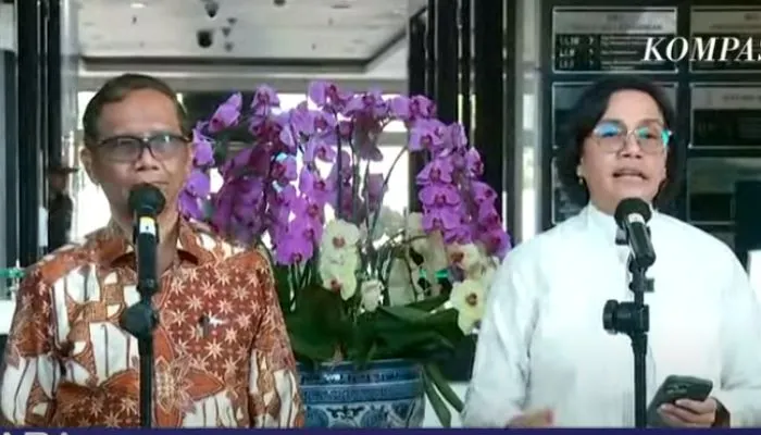 Mahfud MD dan Sri Mulyani