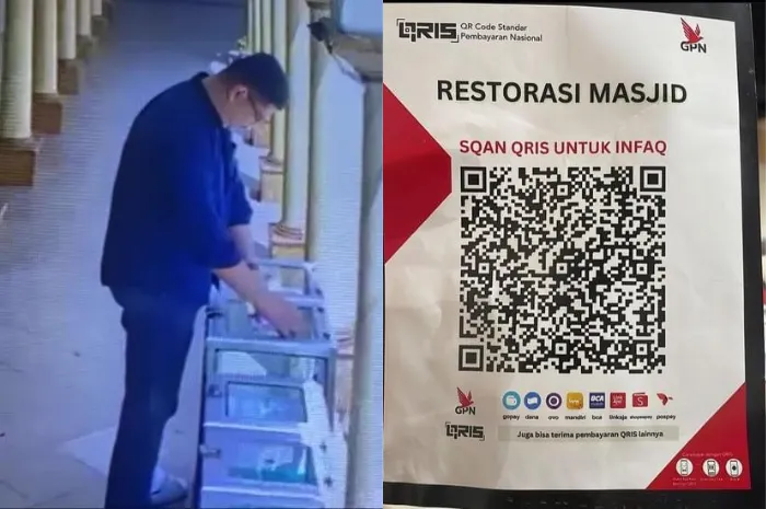 Viral Video Pria Ganti Barcode QRIS Kotak Amal Masjid di Jakarta Selatan